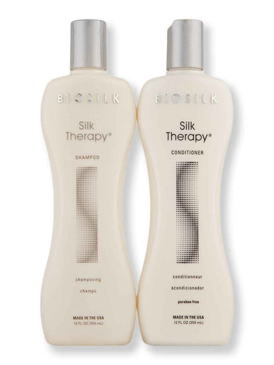 Biosilk Biosilk Silk Therapy Shampoo & Conditioner 12 oz Hair Care Value Sets 
