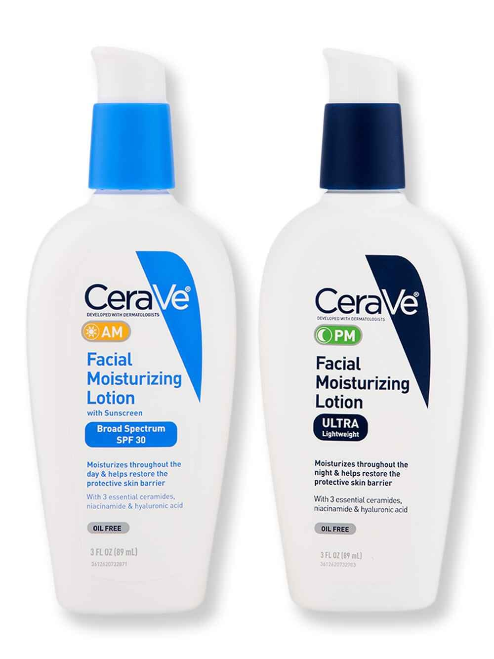 CeraVe CeraVe Facial Moisturizing Lotion AM 3 oz & Facial Moisturizing Lotion PM 3 oz Face Moisturizers 