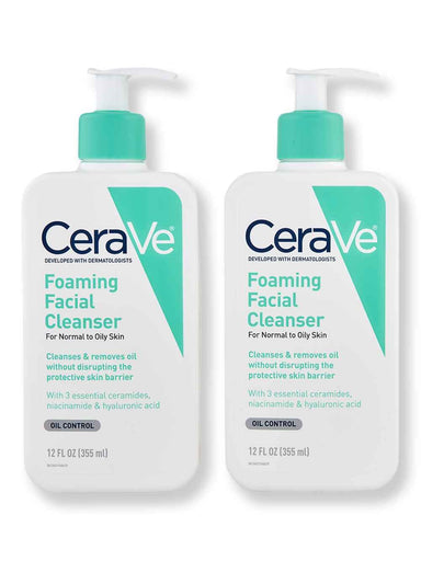 CeraVe CeraVe Foaming Facial Cleanser 2 Ct 12 oz Face Cleansers 