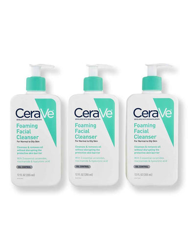 CeraVe CeraVe Foaming Facial Cleanser 3 Ct 12 oz Face Cleansers 