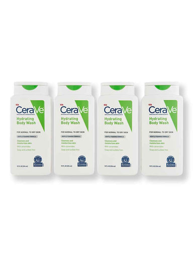 CeraVe CeraVe Hydrating Body Wash 4 Ct 10 oz Shower Gels & Body Washes 