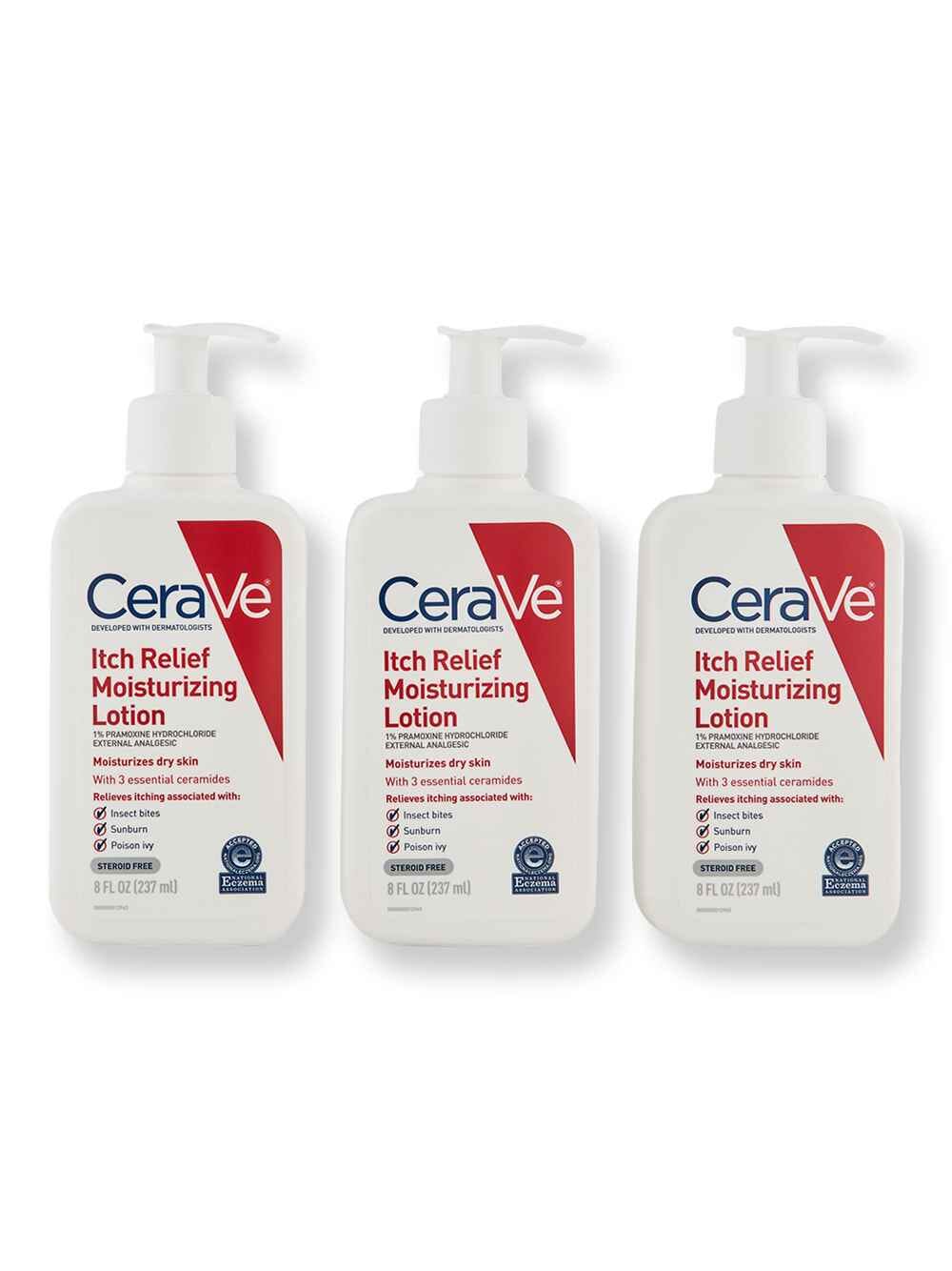 CeraVe CeraVe Itch Relief Moisturizing Lotion 3 Ct 8 oz Body Lotions & Oils 