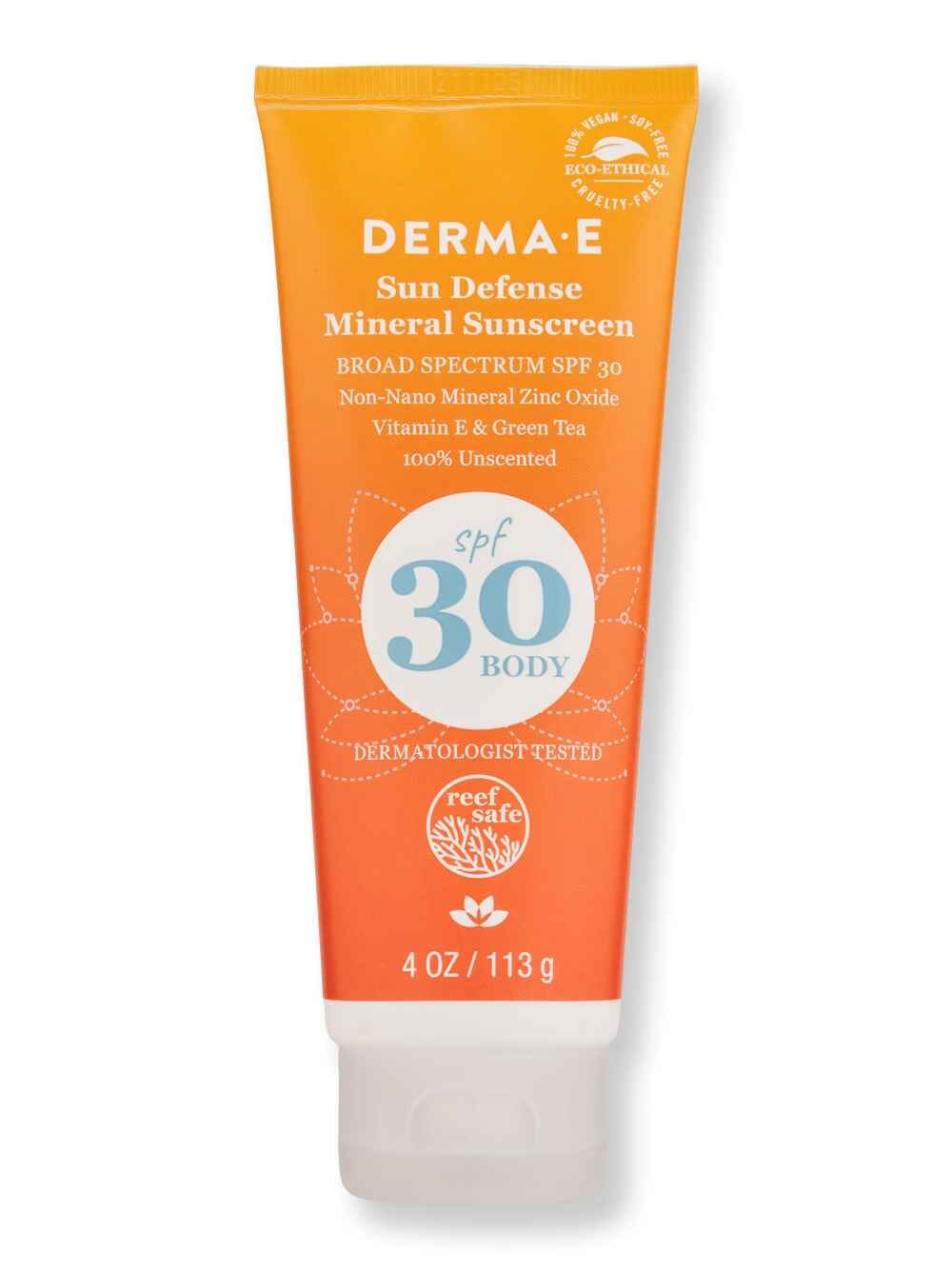 Derma E Derma E Sun Defense Mineral Sunscreen SPF 30 Body 4 oz113 g Body Sunscreens 