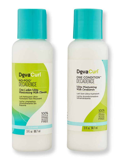 DevaCurl DevaCurl No-Poo Decadence 3 oz & One Condition Decadence 3 oz Hair Care Value Sets 