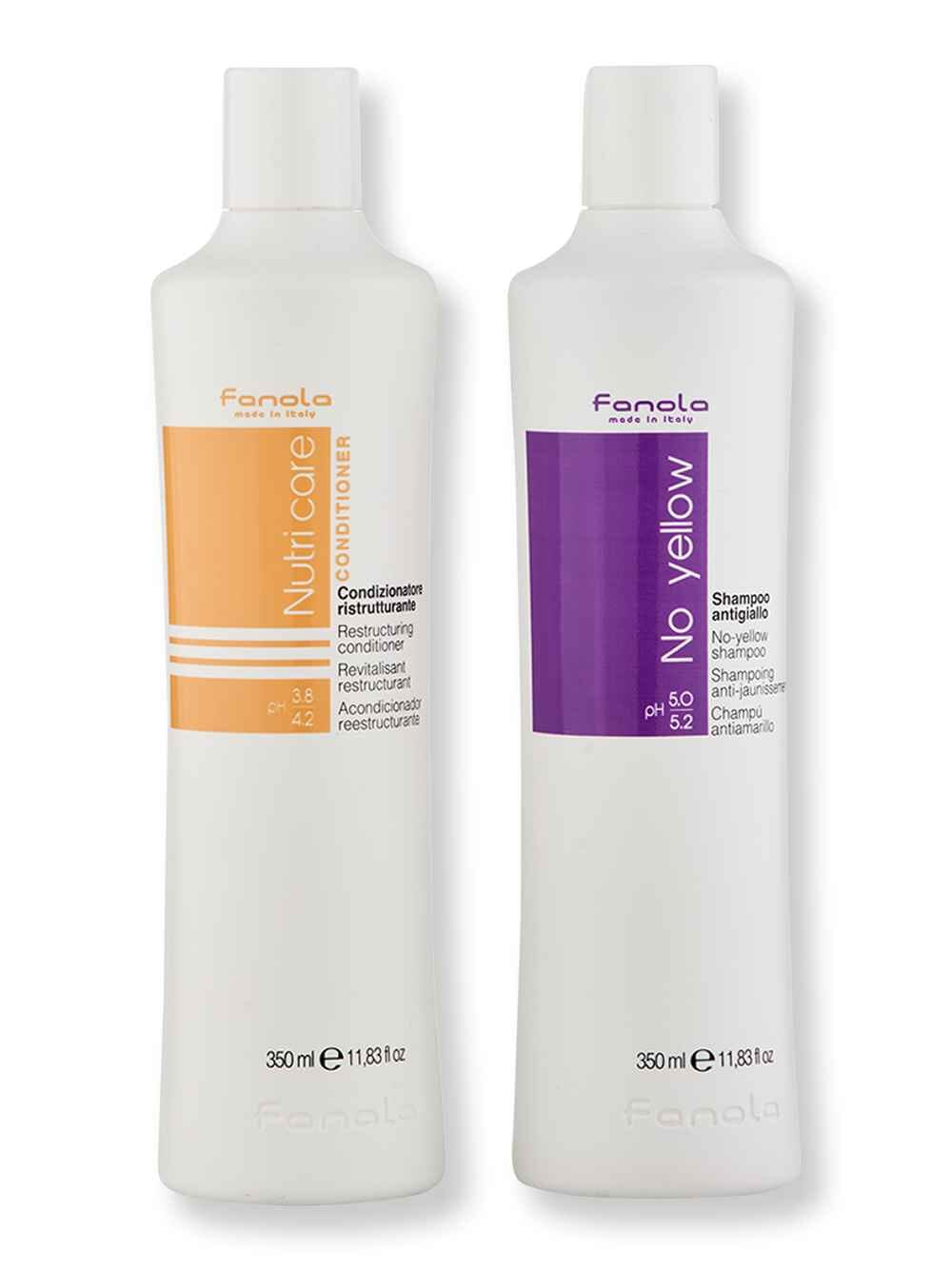 Fanola Fanola No Yellow Shampoo & Nutri Care Conditioner 350 ml Hair Care Value Sets 