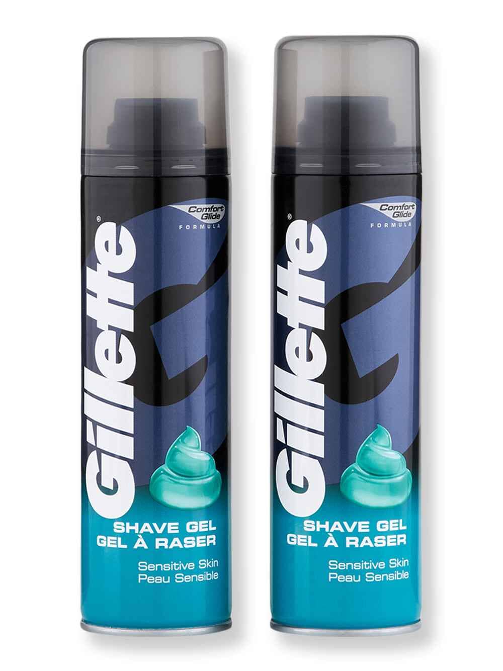 Gillette Gillette Series Sensitive Shave Gel 2 Ct 200 ml Shaving Creams, Lotions & Gels 