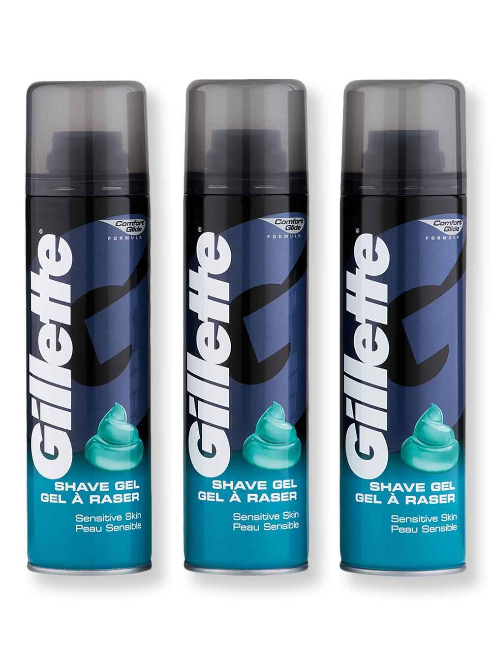 Gillette Gillette Series Sensitive Shave Gel 3 ct 200 ml Shaving Creams, Lotions & Gels 