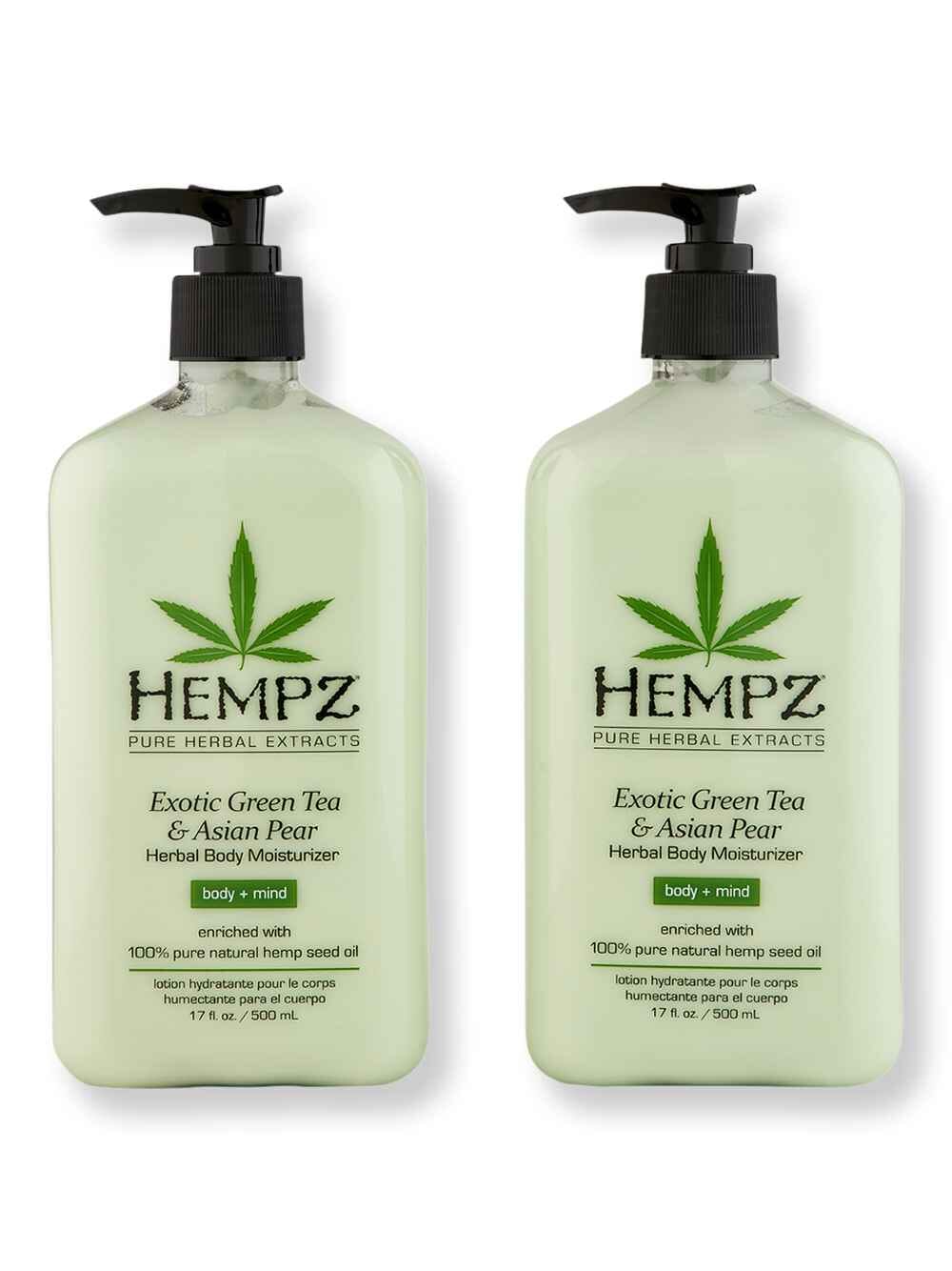 Hempz Hempz Exotic Green Tea & Asian Pear Herbal Body Moisturizer 2 Ct 17 oz Body Lotions & Oils 