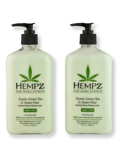 Hempz Hempz Exotic Green Tea & Asian Pear Herbal Body Moisturizer 2 Ct 17 oz Body Lotions & Oils 