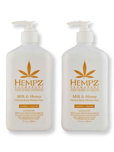 Hempz Hempz Milk & Honey Herbal Body Moisturizer 2 Ct 17 oz Body Lotions & Oils 