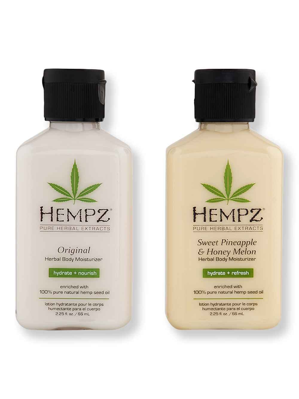 Hempz Hempz Original Herbal Body Moisturizer 2.25 oz + Sweet Pineapple & Honey Melon Herbal Body Moisturizer 2.25 oz Body Lotions & Oils 