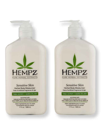 Hempz Hempz Sensitive Skin Herbal Body Moisturizer 2 Ct 17 oz Body Lotions & Oils 
