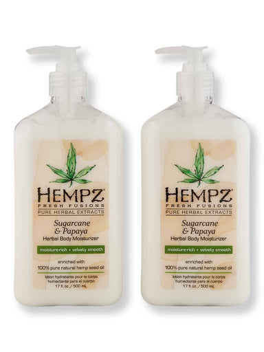 Hempz Hempz Sugarcane & Papaya Herbal Body Moisturizer 2 Ct 17 oz Body Lotions & Oils 