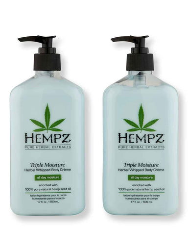 Hempz Hempz Triple Moisture Herbal Whipped Body Creme 2 Ct 17 oz Body Lotions & Oils 