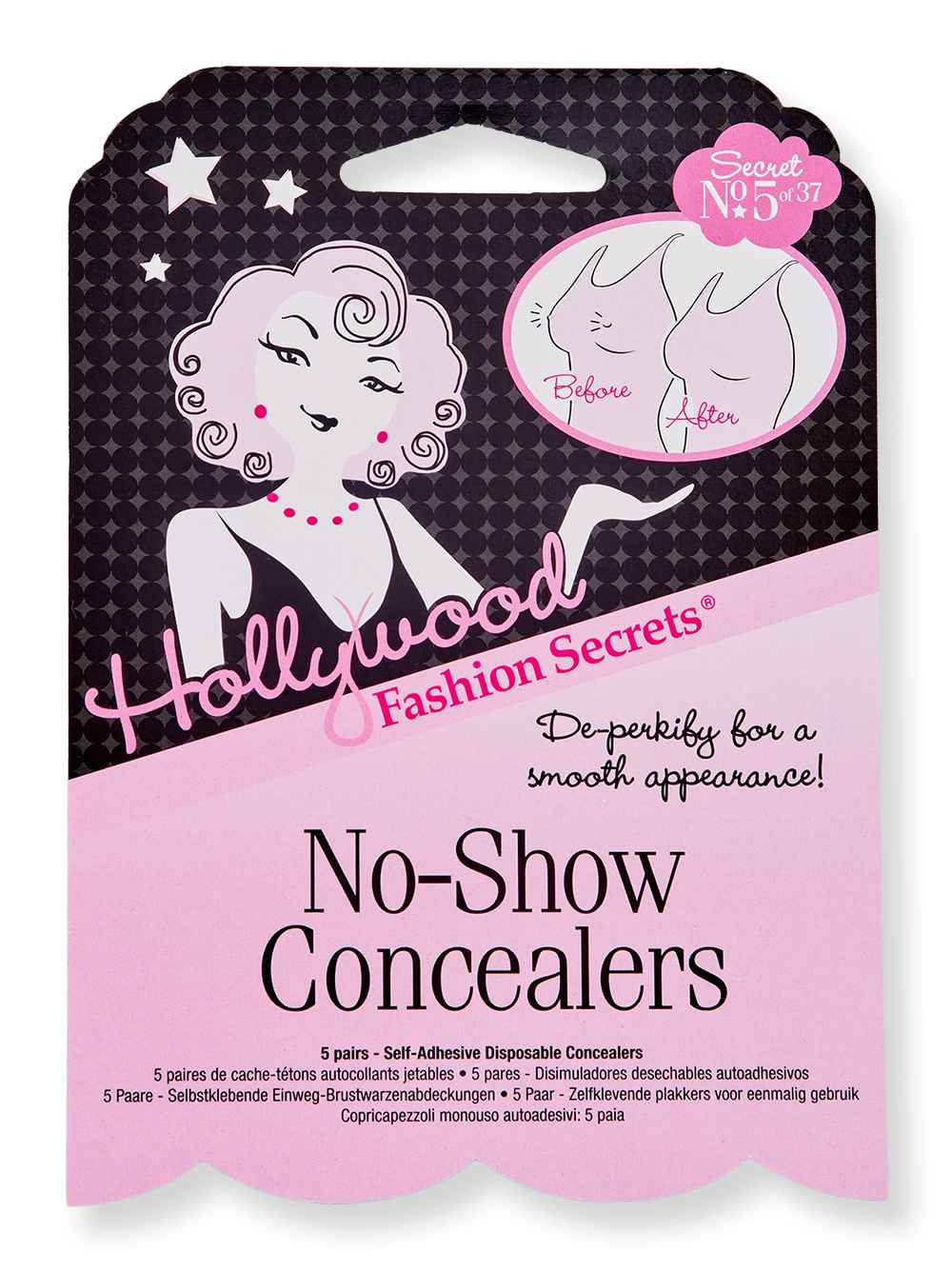 Hollywood Fashion Secrets Hollywood Fashion Secrets No-Show Concealers 5 Pairs Apparel Accessories 