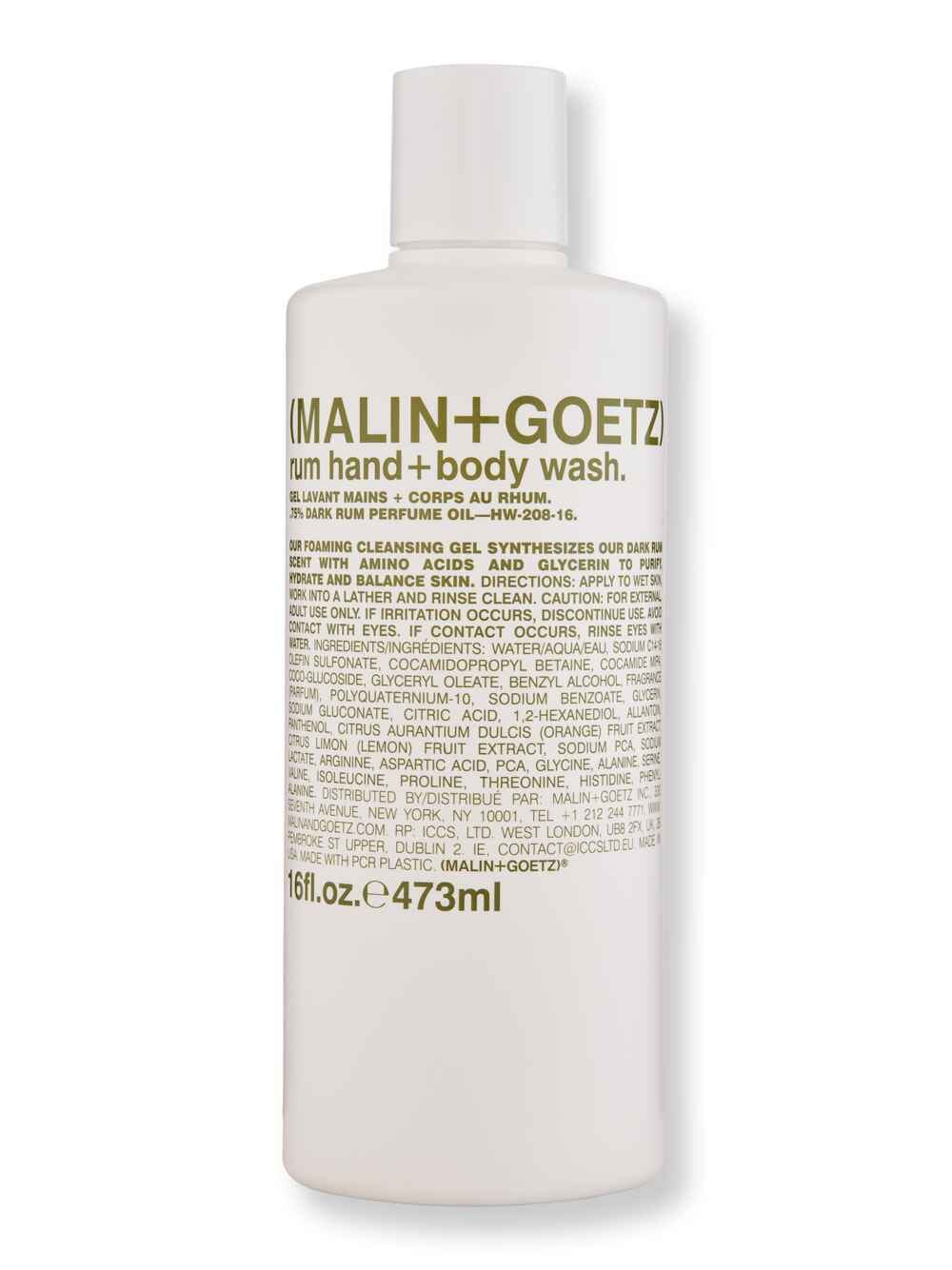 Malin + Goetz Malin + Goetz Rum Hand+Body Wash 16 oz473 ml Shower Gels & Body Washes 