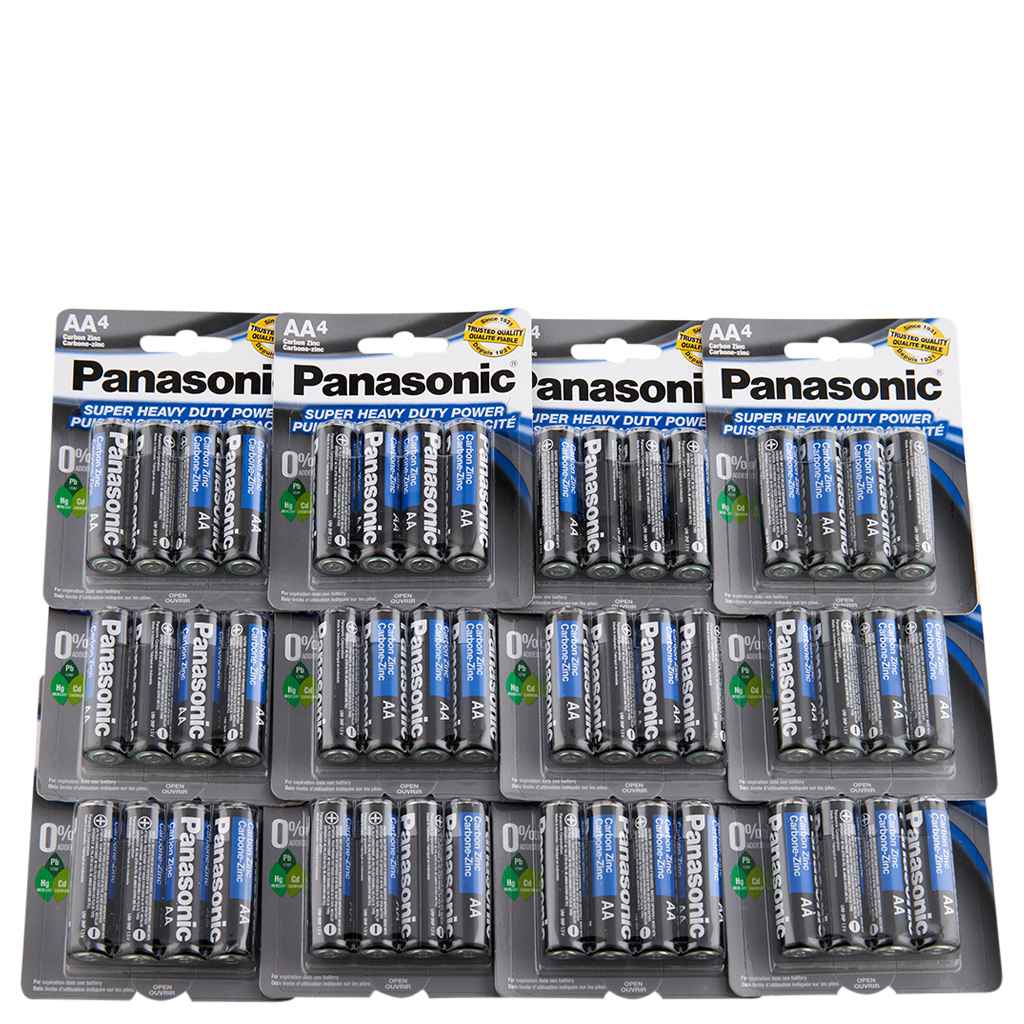 Panasonic Batteries Panasonic Batteries AA 4-Pack Super Heavy Duty Batteries 12 Ct Batteries 