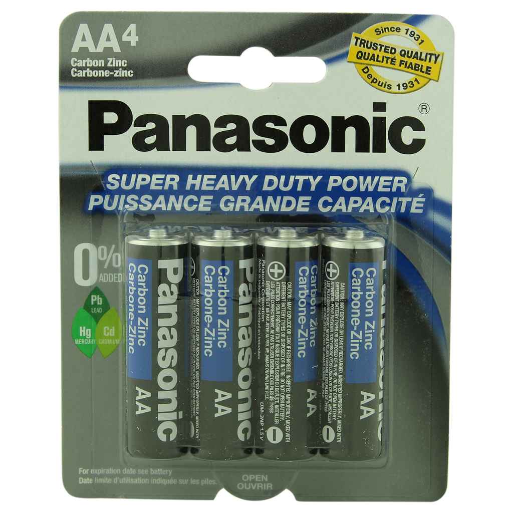 Panasonic Batteries Panasonic Batteries AA-4 Super Heavy Duty Batteries Batteries 