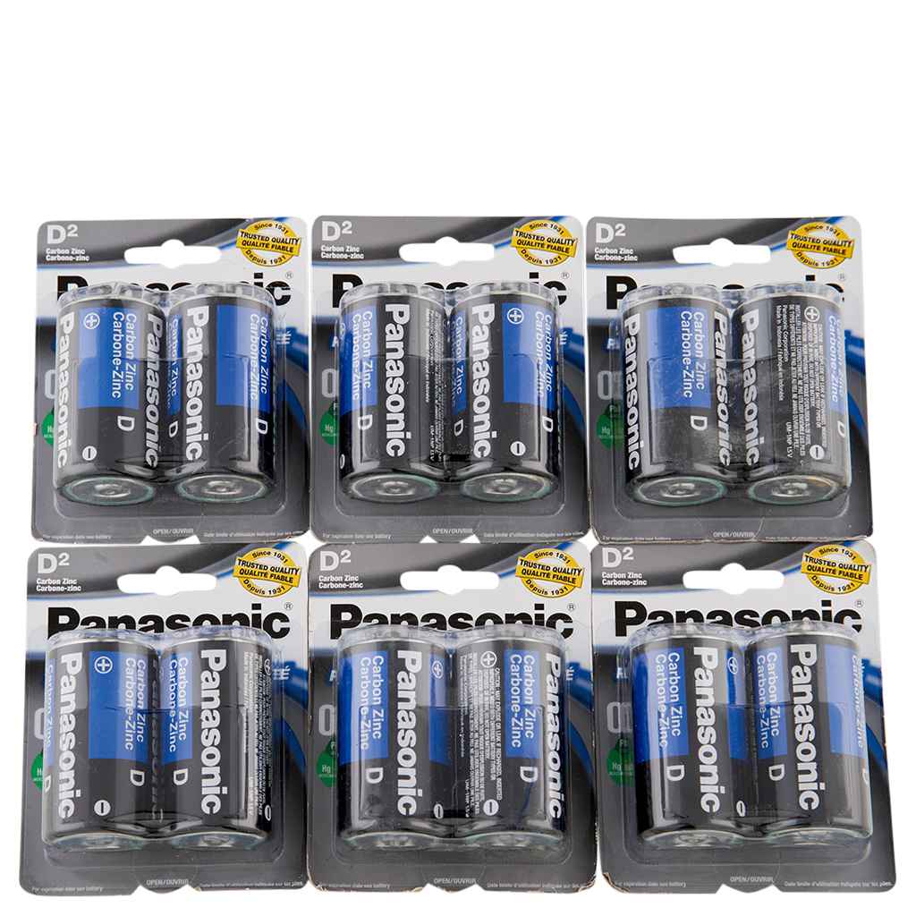 Panasonic Batteries Panasonic Batteries D 2-Pack Super Heavy Duty Batteries 6 Ct Batteries 