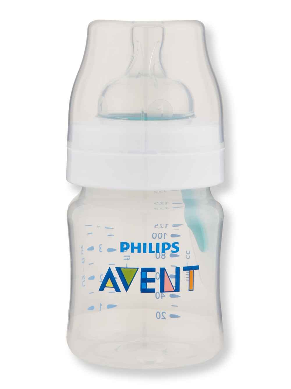 Philips Avent Philips Avent Anti-Colic Baby Bottle With AirFree Vent Clear 4 oz Baby Bottles 