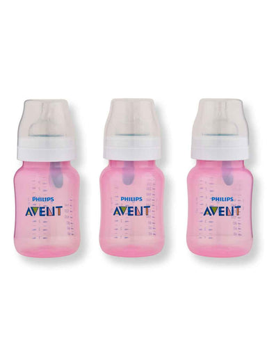 Philips Avent Philips Avent Anti-Colic Bottle With AirFree Vent Pink 9 oz 3 Ct Baby Bottles 