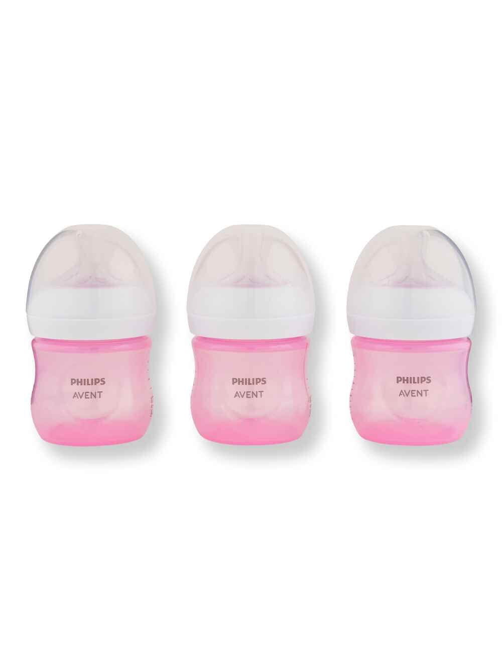 Philips Avent Philips Avent Natural Baby Bottle With Natural Response Nipple Pink 4 oz 3 Ct Baby Bottles 