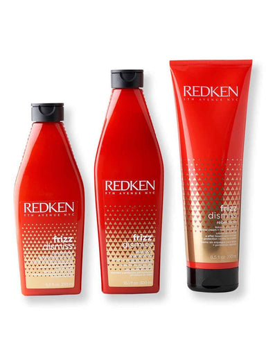 Redken Redken Frizz Dismiss Shampoo 10.1 oz & Conditioner 8.5 oz & Rebel Tame 8.5 oz Hair Care Value Sets 