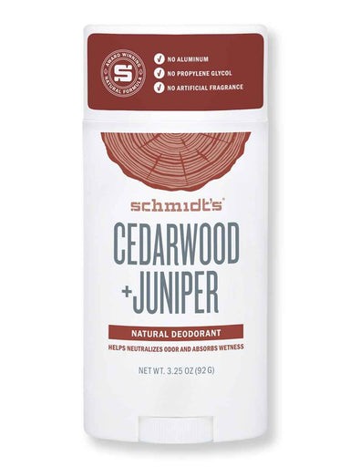 Schmidt's Deodorant Schmidt's Deodorant Cedarwood + Juniper Deodorant Stick 92 g Antiperspirants & Deodorants 