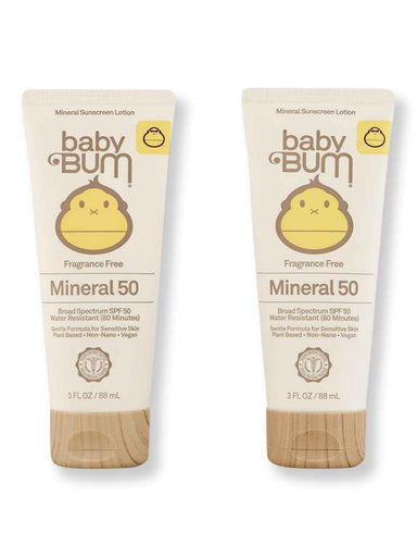 Sun Bum Sun Bum Baby Bum SPF 50 Mineral Sunscreen Lotion Fragrance Free 2 Ct 3 oz Body Sunscreens 