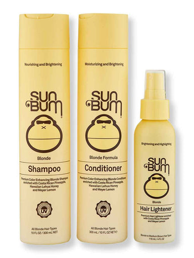 Sun Bum Sun Bum Blonde Shampoo & Conditioner 10 oz & Blonde Hair Lightener 4 oz Hair Care Value Sets 