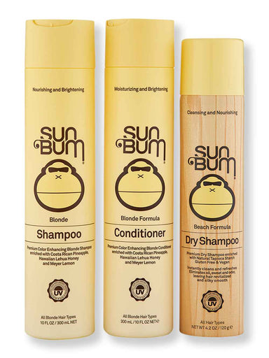 Sun Bum Sun Bum Blonde Shampoo & Conditioner 10 oz & Dry Shampoo 4.2 oz Hair Care Value Sets 