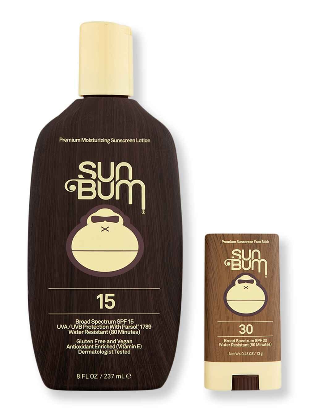 Sun Bum Sun Bum Original SPF 15 Sunscreen Lotion 8 oz & SPF 30 Sunscreen Face Stick 0.45 oz Body Sunscreens 