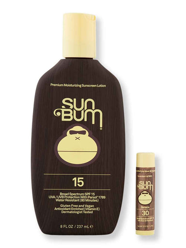 Sun Bum Sun Bum SPF 15 Sunscreen Lotion 8 oz & SPF 30 Lip Balm Banana Body Sunscreens 