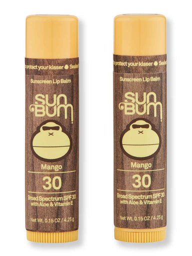 Sun Bum Sun Bum SPF 30 Mango Lip Balm 2 Ct 0.15 oz Lip Treatments & Balms 