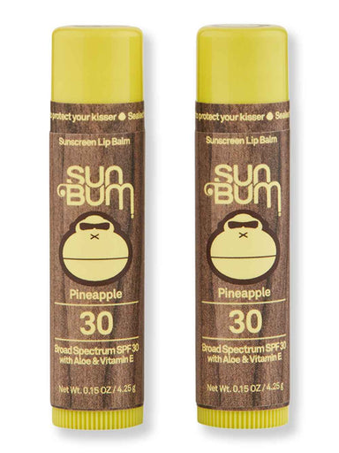 Sun Bum Sun Bum SPF 30 Pineapple Lip Balm 2 Ct 0.15 oz Lip Treatments & Balms 