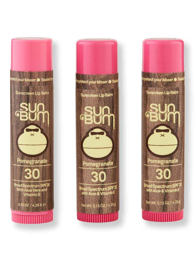 Sun Bum Sun Bum SPF 30 Pomegranate Lip Balm 3 Ct Lip Treatments & Balms 