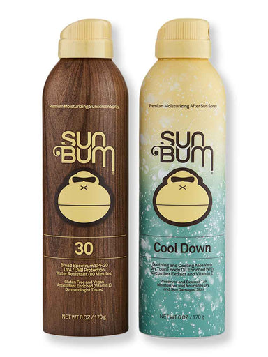 Sun Bum Sun Bum SPF 30 Sunscreen Spray 6 oz & After Sun Cool Down Spray 6 oz Body Sunscreens 