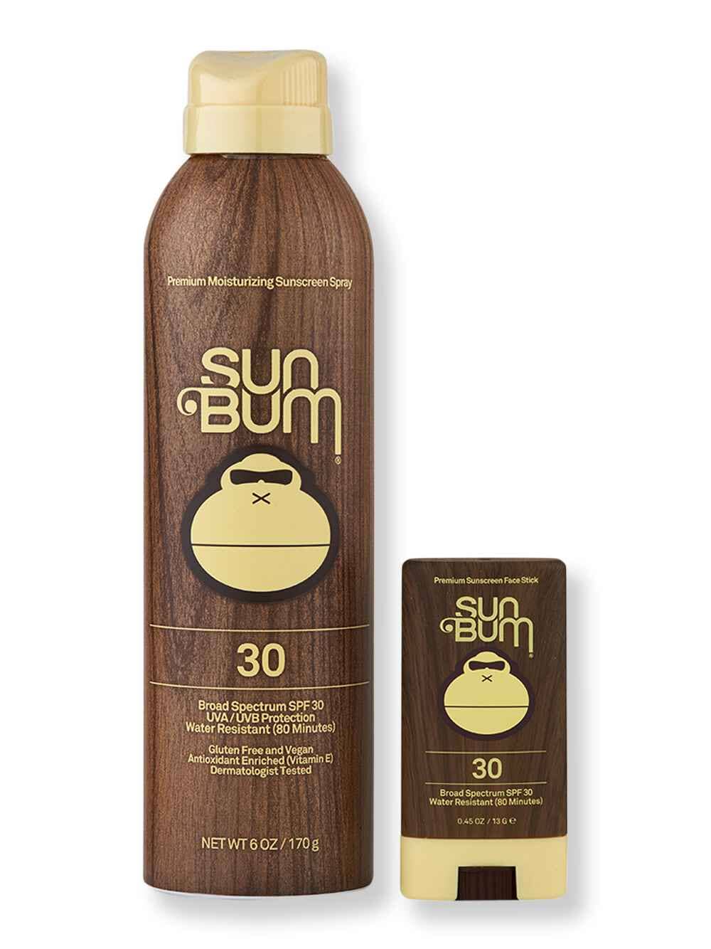 Sun Bum Sun Bum SPF 30 Sunscreen Spray 6 oz & Face Stick 0.45 oz Body Sunscreens 