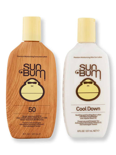 Sun Bum Sun Bum SPF 50 Sunscreen Lotion 8 oz & After Sun Cool Down Gel 8 oz Body Sunscreens 