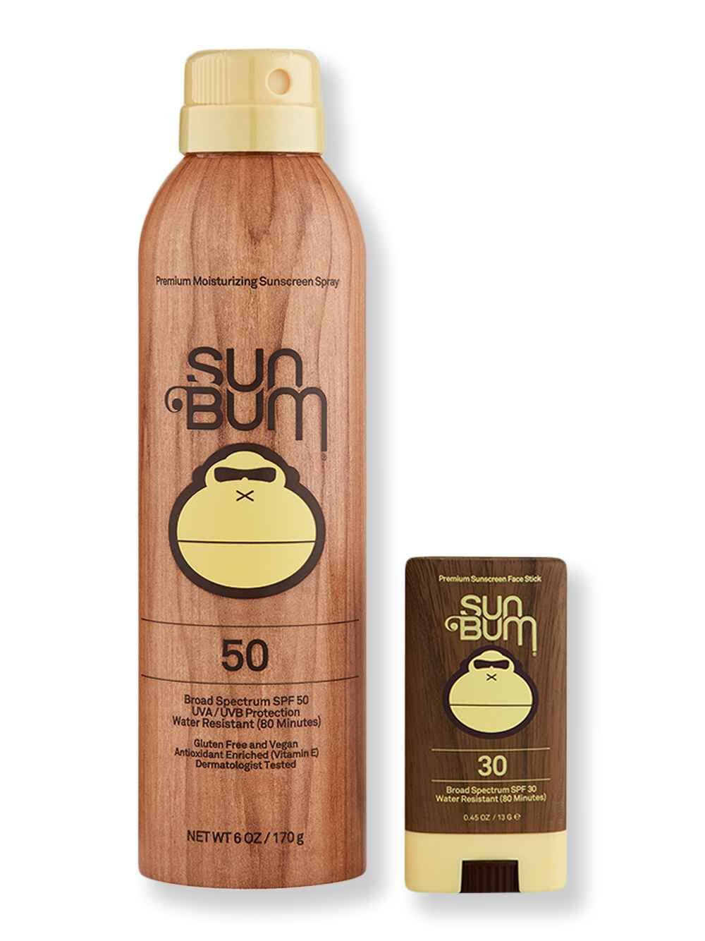 Sun Bum Sun Bum SPF 50 Sunscreen Spray 6 oz & SPF 30 Sunscreen Face Stick 0.45 oz Body Sunscreens 