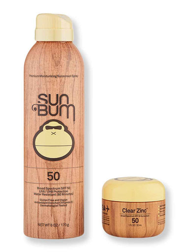 Sun Bum Sun Bum SPF 50 Sunscreen Spray 6 oz & SPF 50 Clear Zinc Oxide Body Sunscreens 