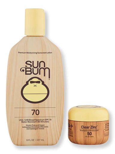 Sun Bum Sun Bum SPF 70 Sunscreen Lotion 8 oz & SPF 50 Clear Zinc Oxide Body Sunscreens 