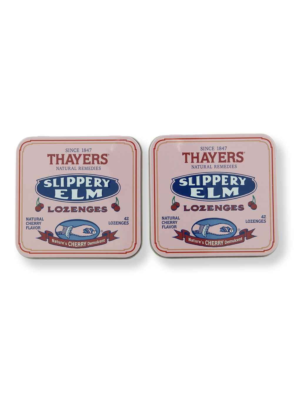 Thayer's Thayer's Cherry Slippery Elm Lozenges 2 Pack 42 ct Wellness Supplements 