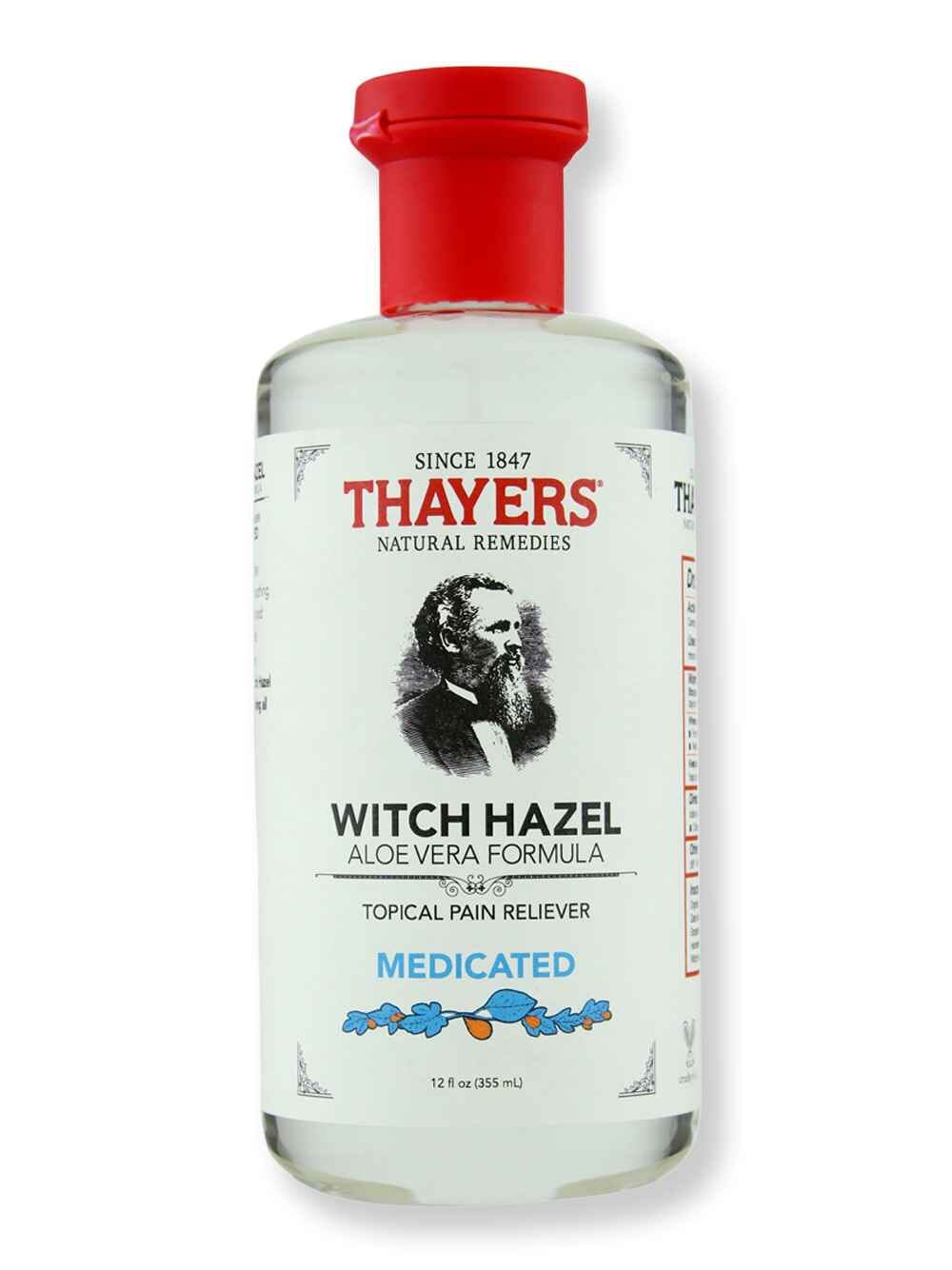 Thayer's Thayer's Medicated Witch Hazel Astringent with Aloe Vera 12 oz Face Cleansers 