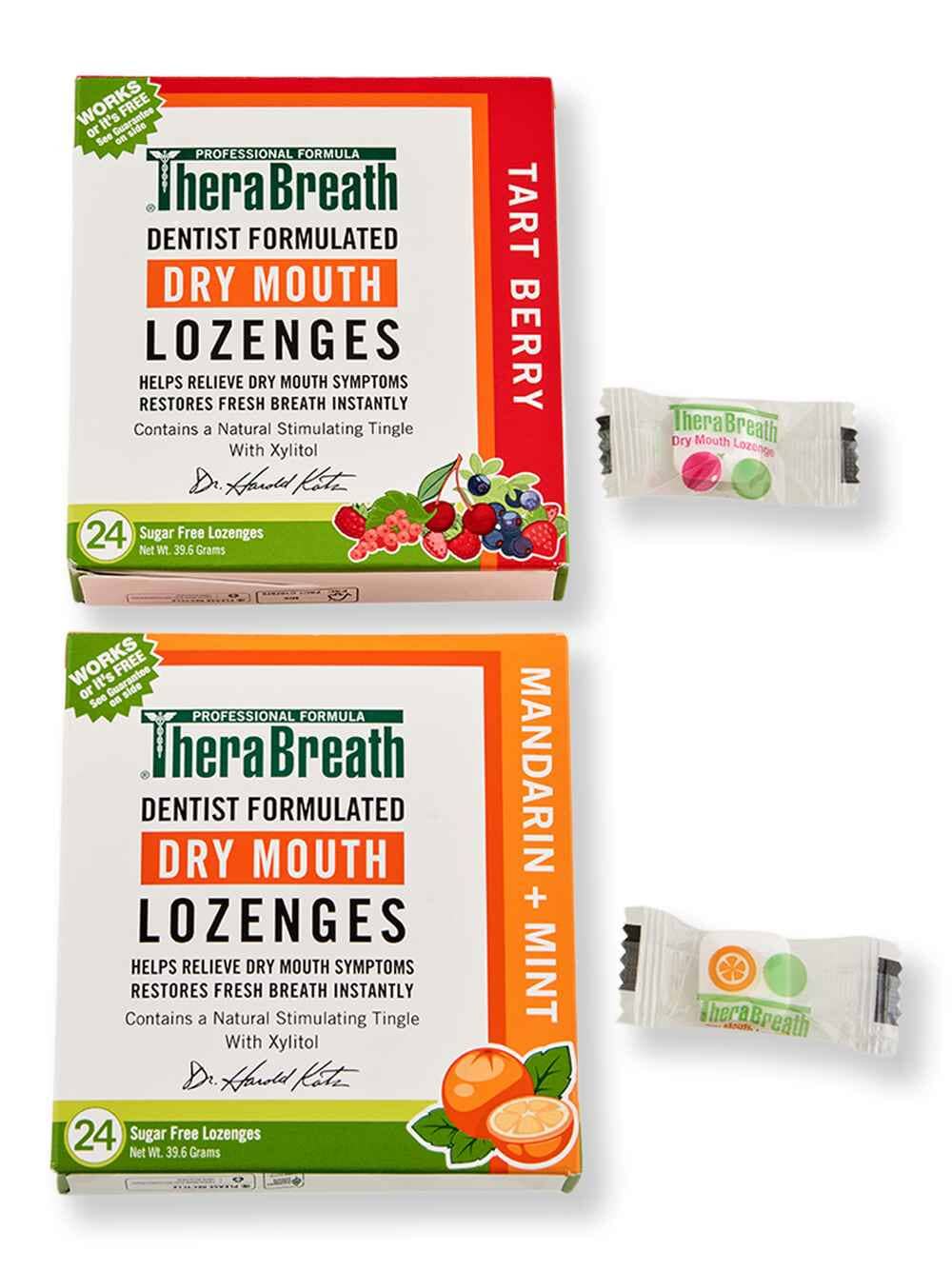 TheraBreath TheraBreath Dry Mouth Lozenges Tart Berry 24 Ct & Dry Mouth Lozenges Mandarin Mint 24 Ct Mouthwashes & Toothpastes 